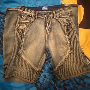 Men Skinny Biker Jeans